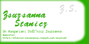 zsuzsanna stanicz business card